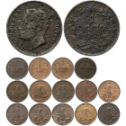 Regno d'Italia, Vittorio Emanuele III (1900-1943), Lotto di 15 monete differenti da 1 Centesimo, si segnala: 1902 (RRR corrosioni), 1911 (Rara SPL), 1...