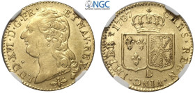 France, Louis XVI (1774-1793), Louis d'or 1787-D Lyon, Au mm 24 g 7,64 in Slab NGC AU58