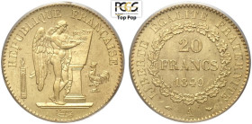 France, Second Republic (1848-1852), 20 Francs 1849 Genius, Au mm 21 g 6,45 in Slab PCGS MS64 (Top Pop!)