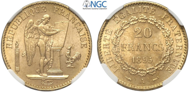 France, Third Republic (1870-1940), 20 Francs 1895, Au mm 21 g 6,45 conservazion...