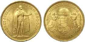 Hungary, Franz Joseph I (1848-1916), 20 Korona 1894, Au mm 21 g 6,78 SPL-FDC