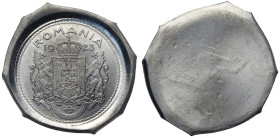 Romania, Ferdinand I (1914-1927), Lead Uniface Obverse Pattern 2 Lei 1923 Huguenin, Sch&St-129-1.1, Pb mm 30 g 14,85 FDC