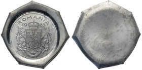 Romania, Ferdinand I (1914-1927), Lead Uniface Obverse Pattern Leu 1923 Huguenin, Sch&St-127-1.1, Pb mm 27 g 12,94 FDC