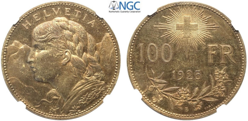 Switzerland, Confederation, Brass Essai 100 Francs 1925, plain edge, HMZ-1224b, ...
