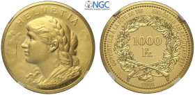 Switzerland, Confederation, 1000 Francs 2006 Solothurn Shooting Festival, Rare, Mintage: 25, Hab-76b Au mm 32 di gran rarità, in Slab NGC PF64 Matte