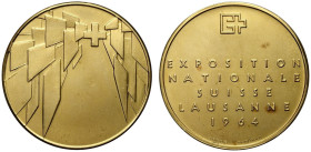 Switzerland Vaud, Gold Medal 1964 Lausanne, Au mm 33 g 26,88 q.FDC