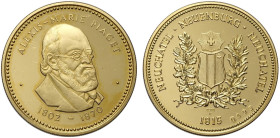 Switzerland Neuchatel, Gold Medal nd, Au mm 33 g 26,04 q.FDC/Proof