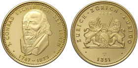 Switzerland Zurich, Gold Medal nd, Au mm 33 g 26,08 q.FDC/Proof