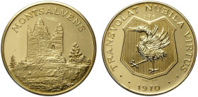 Switzerland Freiburg, Gold Medal 1970 Montsalvens, Au mm 33,5 g 25,97 q.FDC/Proof