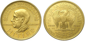 Venezuela, Banco Italo-Venezolano, Gold Medal 1959 Adolf Hitler, Au mm 30,5 g 15,00 Proof