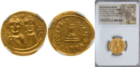 Byzantine states Byzantine Empire ND (613-641) AE Solidus - Heraclius and Heraclius Constantine (VICTORIA AVGU) Gold Constantinopolis Mint 4.26g NGC C...