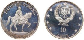 Albania Socialist Republic 1968 10 Lekë (Skanderbeg's Death) Silver (.999) Budapest Mint (8540) 33.33g PF KM 50