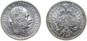 Austria Austro-Hungarian Empire 1877 1 Florin - Franz Joseph I Silver (.900) Vienna Mint (13963266) 12.34g AU KM 2222 Schön 149
