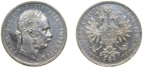 Austria Austro-Hungarian Empire 1878 1 Florin - Franz Joseph I Silver (.900) Vienna Mint (18963072) 12.34g AU KM 2222 Schön 149