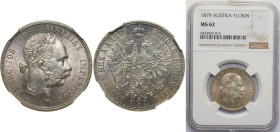 Austria Austro-Hungarian Empire 1879 1 Florin - Franz Joseph I Silver (.900) Venice Mint (37485342) 12.34g NGC MS 62 KM 2222 Schön 149