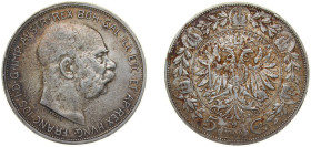 Austria Archduchy of Austria Austro-Hungarian Empire 1909 5 Corona - Franz Joseph I Silver (.900) Vienna Mint (1708800) 24g VF KM 2813
