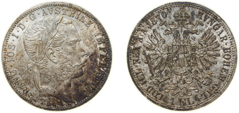 Austria Empire 1870 A 1 Florin - Franz Joseph I Silver (.900) (3097035) 12.34g U...