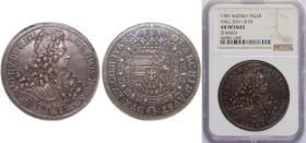 Austria Archduchy of Austria Holy Roman Empire 1707 1 Thaler - Joseph I Silver (.875) Hall, Tyrol Mint (429000) NGC AU Stained KM 1438.1 Dav ECT 1018 ...