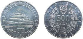 Austria Second Republic 1984 500 Schilling (Commercial Shipping) Silver (.925) (Copper .075) Vienna Mint (394800) 24g BU KM 2967