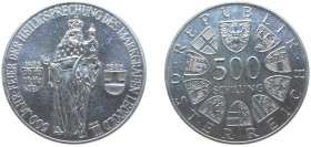 Austria Second Republic 1985 500 Schilling (Leopold III) Silver (.925) (Copper .075) Vienna Mint (341600) 24g BU KM 2973