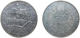 Austria Second Republic 1988 500 Schilling (St. Georgenberg Abbey) Silver (.925) Vienna Mint (159000) 24g BU KM 2984