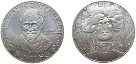 Austria Second Republic 1989 500 Schilling (Gustav Klimt) Silver (.925) Vienna Mint (183600) 24g BU KM 2987