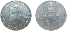 Austria Second Republic 1989 500 Schilling (Koloman Moser) Silver (.925) Vienna Mint (176000) 24g BU KM 2991