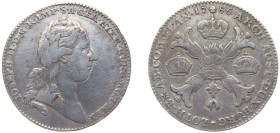 Belgium Austrian Netherlands Possession 1786 1 Kronenthaler - Joseph II (Type 1) Silver (.873) Brussels Mint (1385987) 29.2g VF KM 32 Dav ECT 1284