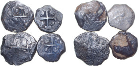 Bolivia Spanish colony 17-18th Century 8 Reales (4 LOTS) Weight 22.2g/22.4g/16.1g/20.7g Silver Potosi Mint VF