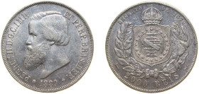 Brazil Empire 1889 2000 Réis - Pedro II Silver (.917) (1280232) 25.5g XF KM 485