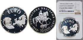 Bulgaria Republic 1998 10 000 Leva (Rider of Madara) Silver (.925) Sofia Mint (18152) 23.33g NGC PF 66 KM 235