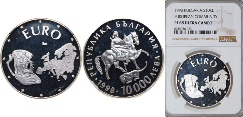 Bulgaria Republic 1998 10 000 Leva (Rider of Madara) Silver (.925) Sofia Mint (1...