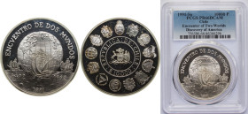 Chile Republic 1991 So 10 000 Pesos (Ibero-American Series) Silver (.925) Santiago Mint (34800) 27g PCGS PR 66 KM 230