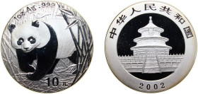 China People's Republic of China 2002 10 Yuan (Panda) Silver (.999) 31.1g BU KM 1365