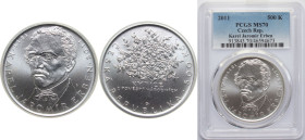 Czech Republic 2011 ČM 500 Korun (Karel Jaromír Erben) Silver (.925) Czech Mint (7300) 25g PCGS MS70 Top Pop KM 123