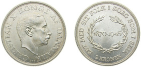 Denmark Kingdom ND (1945) N♥S 2 Kroner - Christian X (King's Birthday) Silver (.800) Copenhagen Mint (156642) 15g UNV KM 836