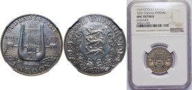 Estonia Republic 1933 1 Kroon (10th Song Festival) Silver (.500) (350000) 6g NGC UNC Cleaned KM 14