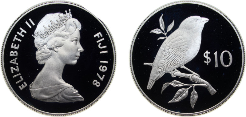 Fiji Dominion 1978 10 Dollars - Elizabeth II (Conservation) Silver (.925) Royal ...