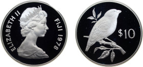 Fiji Dominion 1978 10 Dollars - Elizabeth II (Conservation) Silver (.925) Royal Mint (4026) 28.28g PF KM 41a Schön 39a