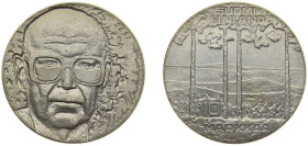 Finland Republic 1975 S-H 10 Markkaa (President Kekkonen) Silver (.500) Helsinki Mint (1000000) 23.5g UNC KM 54 Schön 62