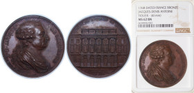 France Kingdom 1768 Medal - Louis XVIII (JACQUES-DENIS ANTOINE) Bronze NGC MS 62 BN