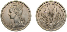 French Equatorial Africa French colonies Federation 1948 2 Francs (Essai) Copper-nickel Paris Mint (2000) 10.05g SP KM E2