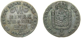 Germany Kingdom of Westphalia German states 1813 B ⅙ Thaler - Jérôme Bonaparte Silver (.500) Brunswick Mint 5.5g VF KM 87 AKS 15
