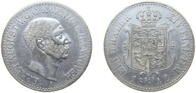 Germany Kingdom of Hannover German states 1842 A 1 Thaler - Ernst August Silver (.750) (620000) 22.272g XF KM 197.1