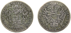 Germany Free Hanseatic city of Hamburg Holy Roman Empire 1726 IHL 8 Schilling Silver (.625) (162000) 5.1g KM 367