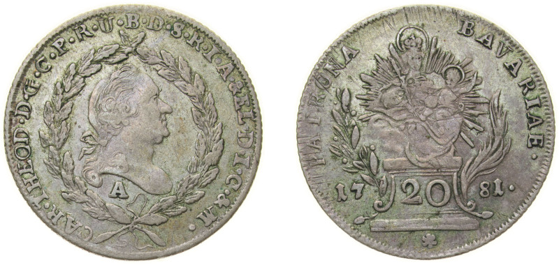 Germany Electorate of Bavaria Holy Roman Empire 1781 A 20 Kreuzer - Karl Theodor...