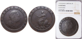Great Britain United Kingdom 1797 2 Pence - George III (2nd issue; 'Cartwheel') Copper Soho Mint (722100) 56.7g NGC VF Scratches KM 619 Sp 3776