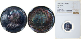 Great Britain United Kingdom 1899 4 Pence - Victoria (3rd portrait; Maundy issues) Silver (.925) (14000) 1.89g NGC MS 64 KM 778 Sp 3944
