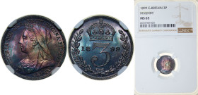 Great Britain United Kingdom 1899 3 Pence - Victoria (3rd portrait; Maundy issues) Silver (.925) Royal Mint (Tower Hill) (8976) 1.41g NGC MS 65 KM 777...