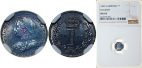Great Britain United Kingdom 1899 1 Penny - Victoria (3rd portrait; Maundy issues) Silver (.925) (17000) 0.47g NGC MS 65 KM 775 Sp 3947